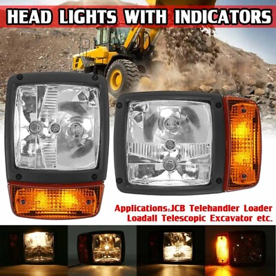 #ad 24V Excavator Front LED Headlights Turn Lamp Indicator Work Light for7801 AU $69.99