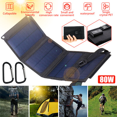 #ad USB Ports Solar Charger Portable Sun Power Solar Panel for Camping charger $21.98