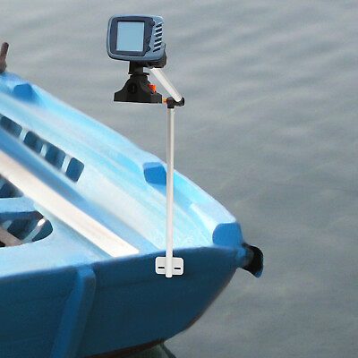 #ad Portable Transducer Bracket 360° Adjustable Fish Finder Bracket Aluminum Black $47.50