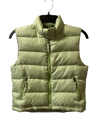 #ad VTG ALASKA FRONTIER Down Vest Puffer Green Size M 9 10 Girls $16.18