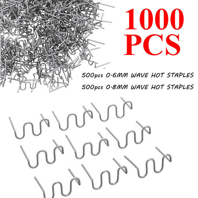 #ad 1000x 0.8mm 0.6mm Hot Staples Plastic Welding Wave Stapler For Car Bumper Repair $9.99