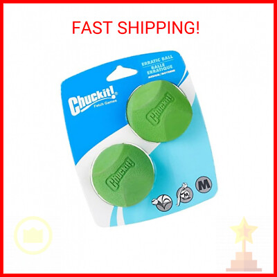 #ad ChuckIt Erratic Ball Dog Toy Medium 2 Pack Indoor and Outdoor Dog Toy $9.11