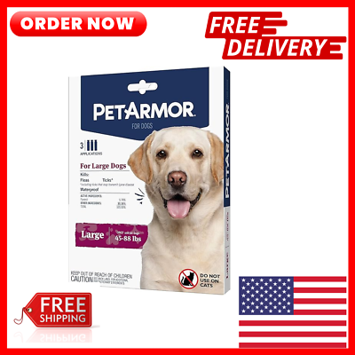#ad Dog Flea and Tick Treatment Control Medicine 3 Month for Large Dogs 45 88 Lb. $13.65