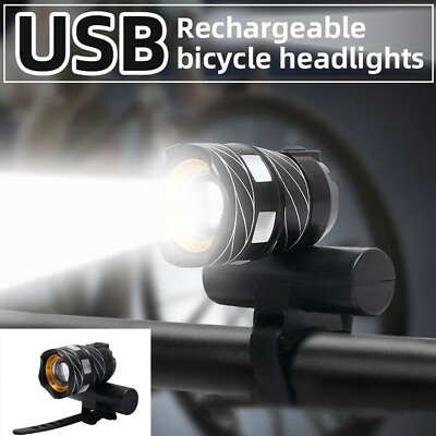 #ad 20000LM Rechargeable LED MTB Bicycle Light Racing Bike Front Headlight $10.99