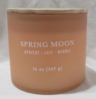 #ad Kirkland#x27;s 14 oz Jar 3 Wick Candle up to 40 hours SPRING MOON Apricot Lily $31.56
