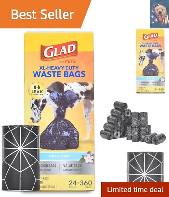 #ad Extra Large Scented Dog Waste Bags Heavy Duty amp; Tear Resistant 360 Count $43.99