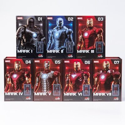 #ad ZD Toy Iron Man MK1 MK2 MK3 MK4 MK5 MK6 MK7 Action Figures 4quot; Perfect Gift $119.99
