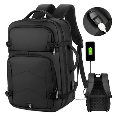 #ad #ad Men Laptop Backpack Waterproof Large Rucksack Travel School Bag With USB $49.44