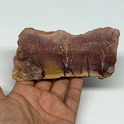 #ad 190g4.7quot;x2.4quot;x0.6quot; Natural Mookaite Jasper Slab Gemstone from Morocco B13122 $11.39