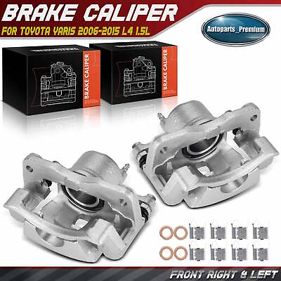 #ad 2x Disc Brake Caliper with Bracket for Toyota Yaris 2006 2015 Front Left amp; Right $88.99