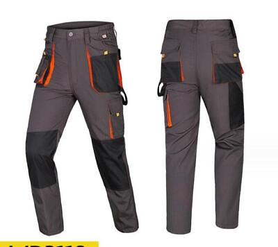 #ad Men#x27;s Electrician pant Coveralls Mechanic Workwear Multi pocket tooling trousers $34.11