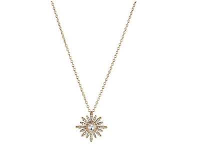 #ad Avon Sunburst Gold Tone Necklace $11.76