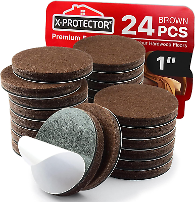 #ad 24 Heavy Duty Felt Furniture Pads 1” 1 4” Thick Round Felt Pads for Furnitur... $22.99