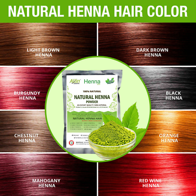 #ad Henna Hair Color – 100% Organic and Chemical Free Henna Hair Dye Natural Color $26.99