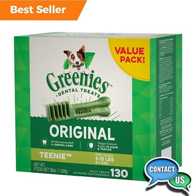 GREENIES Original TEENIE Natural Dental Dog Treats VALUE PACK 130 Treats $35.99