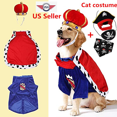 #ad Christmas Puppy Clothing Short Sleeve Pet Cloak Party Dog Clothes Role Play Hat $14.10