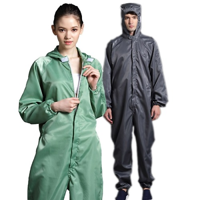 #ad Anti static Coveralls Clothes Hood Cleanroom Garments Food Dust proof Clothing $59.81