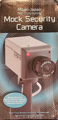 #ad Mitaki Japan Non Functioning Mock Security Camera Motion Detector Sensor NEW $9.98