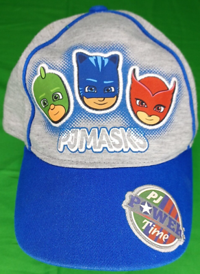 #ad PJ Masks Boys Grey Baseball Cap Gecko Owlette Catboy POWER TIME Snapback Hat $3.60