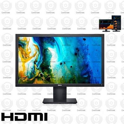 #ad Dell 24 inch Monitor 1920x1080 VGA HDMI Grade B $63.64