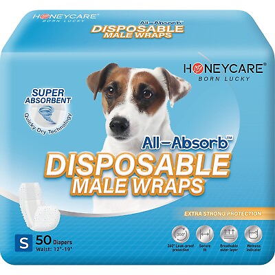 #ad Disposable Dog Diapers Waist Male Wraps All Sizes Pack of50 FREE SHIPPING $25.99