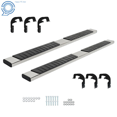 #ad 6quot; Running Board Nerf Bars Side Steps SS For 2019 2023 Silverado Sierra Crew Cab $128.43