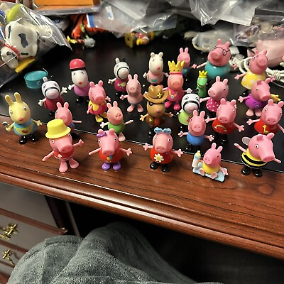 #ad Lot of 26 Peppa Pig Figures Dinosaur George Pony Mommy Daddy Birthday Bee Baby $35.99