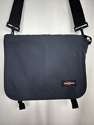 #ad eastpak Medium Size Messenger Bag Black Adjustable Strap 12.5x9x4 $15.00