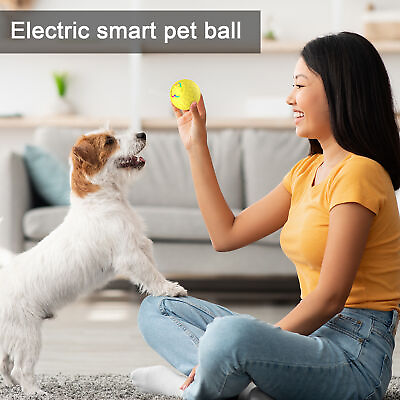 #ad LED Lights Pet Ball USB Rechargeable Interactive Dog Toy Automatic Rolling Ball $13.01