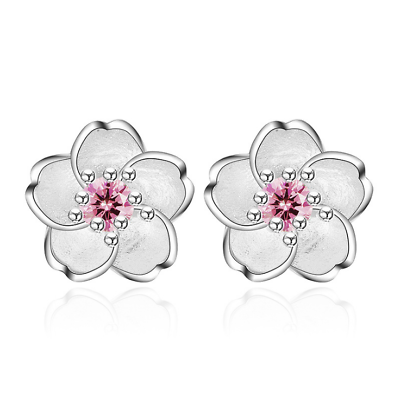 #ad Women Sterling Silver Earrings Stud Gift Jewellery Small Crystal 925 Round Girls GBP 3.49
