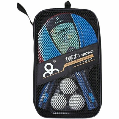 #ad 1 Pair Professional Table Tennis Ping Pong Racket Paddle Bat3pcs Balls Bag Set $16.16