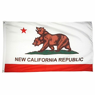 #ad 3x5FT New California Republic Flag Polyester CA State USA Two Head Bear 100D $12.88