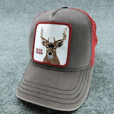 #ad Goorin Bros Buck Fever Deer Hat Cap Trucker Snapback Brown Animal Logo One Size $20.24