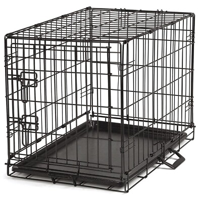 #ad Great Choice Pet Cage for Small Dogs 24quot;x18quot;x19quot; Black Removable Floor Tray $39.99