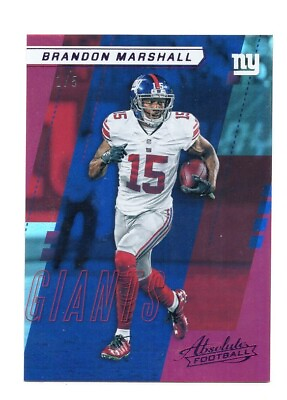 #ad 2017 Absolute Purple 5 SSP Brandon Marshal #45 Giants FREE COMBINED SHIPPING $20.00
