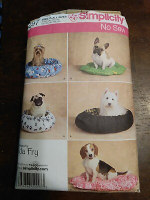 #ad Simplicity Patterns 2297 Dog Beds 2 Styles Xs To Medium Size Sewing Pattern Cut $4.49