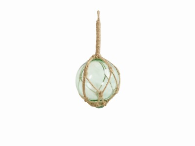 #ad Pack Of 2 Seafoam Green Japanese Glass Ball Fishing Float With Brown Nettin... $83.31