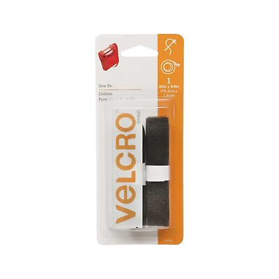 #ad Velcro Tape VELCRO® Black Sew On Tape .75in. X 30in. 1 Roll nmvel90029 $8.95