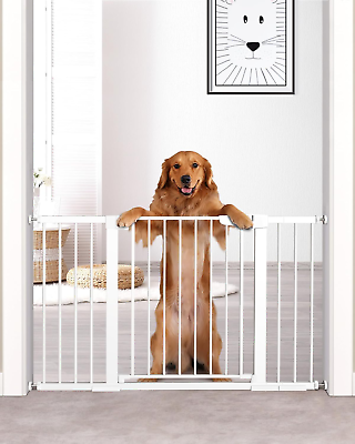 #ad 29.7quot; 51.5quot; Baby Gate Extra Wide Safety Dog Gate for Stairs Easy Walk Thru Aut $114.46