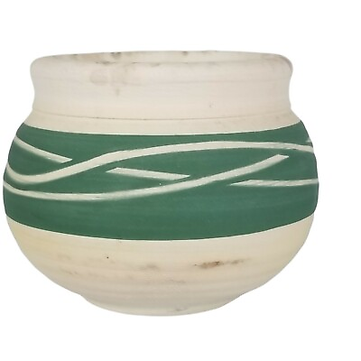 #ad Vintage Southwest Pottery Design Vase Pot signed TexMex Succulent Pot Mini 2quot; $19.94