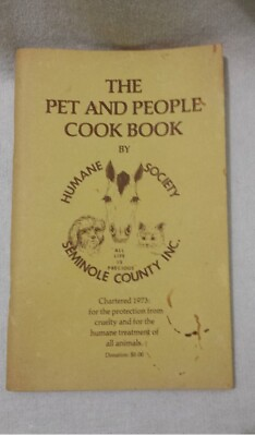 #ad Pet and People Cook Book Recipes Humane Society Seminole County Sanford Florida $9.75
