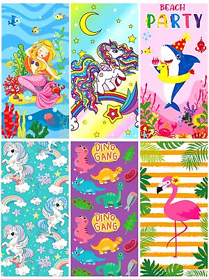 #ad 6 Pcs Beach Towel for Kids Microfiber Camping Towels for Girls Kids Quick Dry... $33.03