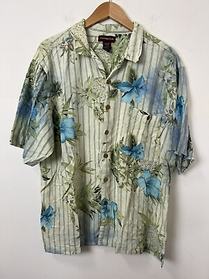 #ad Vtg Covington Floral Theme Casual Hawaiian Shirt XL Short Sleeve Multicolor $10.00