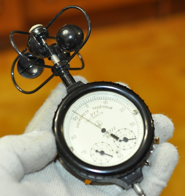 #ad ☭ VINTAGE Soviet Cup Manual Anemometer USSR Air speed wind gauge Tested $69.00