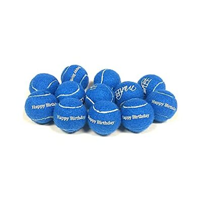 #ad Happy Birthday Dog Tennis Balls 12 Pack Small Blue $34.86