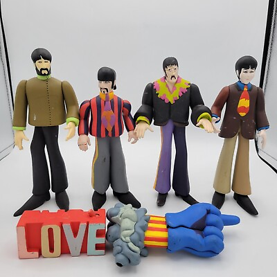 #ad 4 Beatles Yellow Submarine Loose Action Figures McFarlane Toys Vintage 1999 $54.99