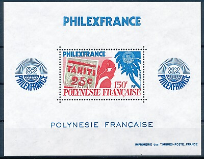 #ad PRO959 Fr Polynesia 1982 good sheet very fine MNH $6.00