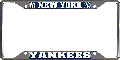 #ad Brand New MLB New York Yankees Premium Chrome Metal Auto License Plate Frame $13.95