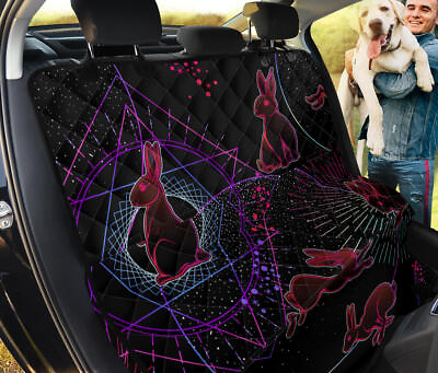 Pink Magical Bunny Universe Car Back Seat Pet Covers Back Seat Covers $64.95