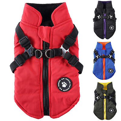 #ad Waterproof Pet Dog Warm Padded Vest Coat Clothes Puppy Winter Jacket Apparels UK $12.59